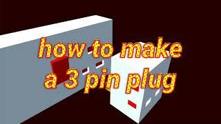 How to make a 3 pin plug prisma 3d