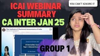 CA Inter Jan 2025 – ICAI Seminar Summary – Crucial Tips & Secrets to crack CA Inter Exam#ca #icai