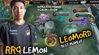 MOMEN TERBAIK LEOMORD RRQ LEMON vs EVOS LEGEND MATCH 2 - PlayOffs Mpl id S5