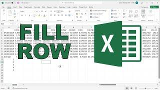 How to fill a formula across a row in excel