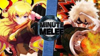 Yang vs Bakugo (RWBY vs My Hero Academia) One Minute Melee S6 EP11