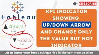 Create KPI card with arrow indicator that change value color but not symbol color in Tableau