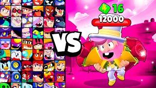 ROMANTIC DYNAMIKE vs ALL BRAWLERS! With 16 POWER-UPs! | Brawl Stars