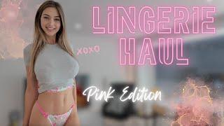 [4K] Cute Lingerie Try-On With Ari | PINK EDITION 🩷