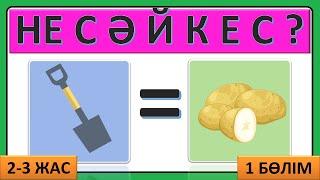 Логикалық дамытушы ойын балаларға 2 3 жас Не сәйкес сәйкестік ойыны