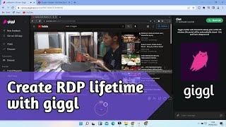 Create Free RDP lifetime with giggl