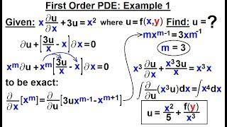 Math: Partial Differential Eqn. - Ch.1: Introduction (19 of 42) First Order PDE: Example 1