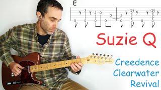 Suzie Q - Creedence Clearwater Revival - Guitar lesson / tutorial / cover with tab