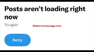 Posts aren't loading right now. Try again. (X)