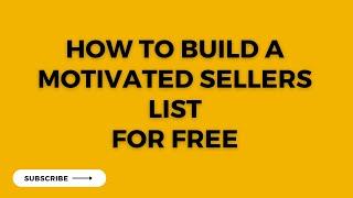 How to find motivated sellers for free | Real Estate Wholesaling