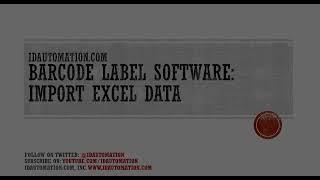 How to import Excel data into the Barcode Label Software