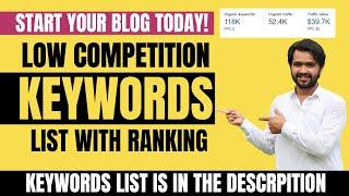 Low Competition keywords List High Search volume Low competition keywords List