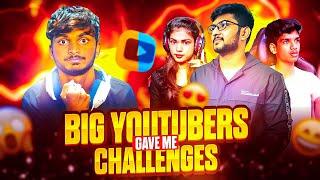 BIG YOUTUBERS  GAVE ME CHALLENGES@DhanushFFGamer @renugaming1 @Munnabhaigaming