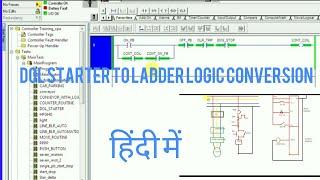 DOL starter PLC wiring and Ladder Logic Program 