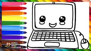 Draw and Color a Cute Computer ️ Drawings for Kids