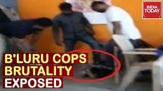 Brutality Caught On Cam : Bengaluru Cops Thrash Accused With Hockey Sticks