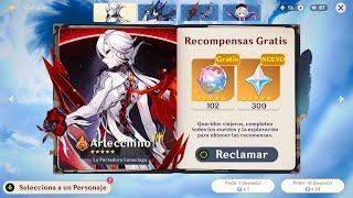 GRAN NOTICIA! 102 TIRADAS GRATIS PARA ARLECCHINO EN 5.3 - Genshin Impact