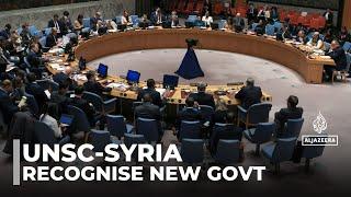 UN security council on Syria: Growing support to recognise new govt in Damascus