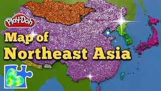 Northeast Asia Map: Travel & Learn with a Play-Doh Puzzle + Country Quiz!
