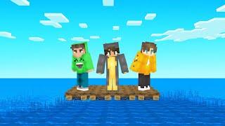 SURVIVING On A RAFT In The OCEAN! (Minecraft)