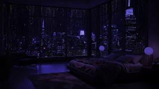 Quick Sleep: Rainy City Night Sounds with Rain on the Window