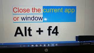 close apps shortcut in laptop !! close window shortcut key !! close current app shortcut key