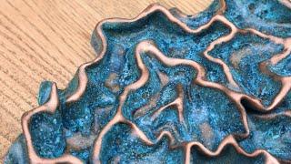 How to use air chasing techniques on copper and add a blue patina