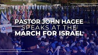 Pastor John Hagee speaks at the March For Israel