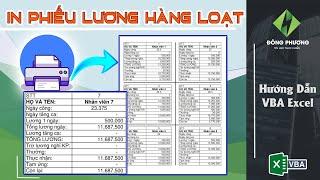 Cách in phiếu lương hàng loạt trong Excel | Tin Học Đông Phương