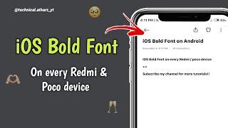 How to get iOS Bold Font on every Redmi & Poco | iPhone bold font for Android