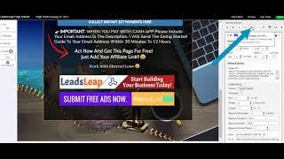 LeadsLeap! How To Add Pictures And Banners To Landing Pages ( For Free Members )