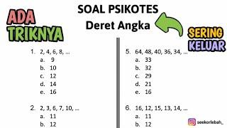 [FULL Trik] SOAL PSIKOTES DERET ANGKA