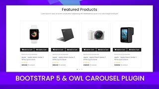 How To Make Product Slider Using Bootstrap 5 & Owl Carousel | Slider in Easy Steps