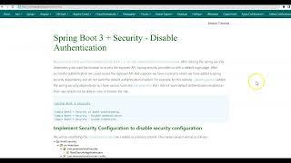 Spring Boot 3 + Spring Security 6 - Disable Authentication