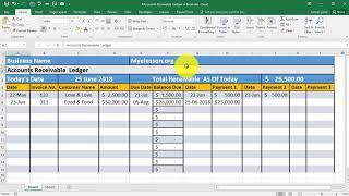 Make Accounts Receivable Ledger in Excel