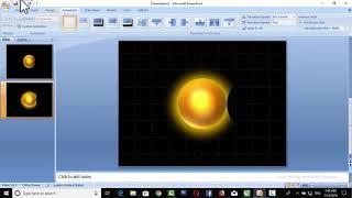 solar eclipse animation in PowerPoint