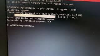 How to download pygame on windows 10 and 8