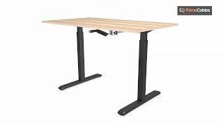 Manual Crank height Adjustable Sit-Stand Desk Frame - PrimeCables®