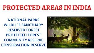 National Park, Wildlife Sanctuary, Protected & Reserved Forests, Community & Conservation Reserves