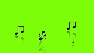 Animated Music Notes in Green Screen