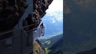 Would you do this cliff walk in Grindelwald? #travel #switzerland #hiking