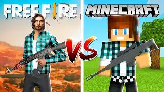 FREE FIRE + MINECRAFT = Minecraft Free Fire