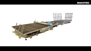 Macotec - AUTOMATIC COMBINED LINE XL FOR JUMBO SHEETS Laminated + Float Straight & Shaped Glass