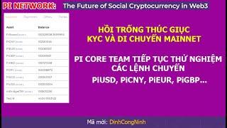 Pi Network: PCT thúc giục KYC và Di Chuyển Mainnet. Tiếp tục thử nghiệm các lệnh chuyển PiUSD, PiEUR