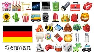 Learn 400 words - German with Emoji -  ⌚️