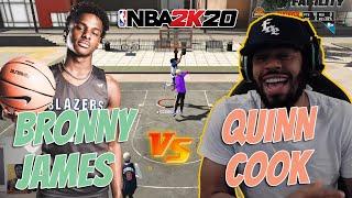 QUINN COOK vs. BRONNY JAMES AT THE PARK (NBA2K20). WHO WON?! 