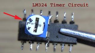 Make a Timer circuit using LM324 ic, Light ON OFF delay timer circuit