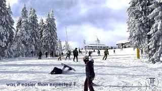 Falling numerous times as a beginner / Winter holiday Snowboarding  in Klínovec & Fichtenberg 2023