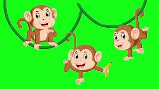 Animated green screen Monkey-1 | No copyright| Animation World