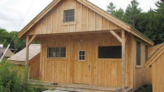 "16X20 Vermont Cottage - Option C" - DIY Post & Beam Tiny House with Front Porch & Loft - 3 Sizes